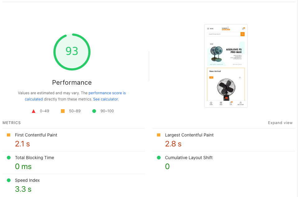 Stop the Scroll: How a One-Second Delay in LCP Kills Your Conversions 2 PageSpeed Insights score